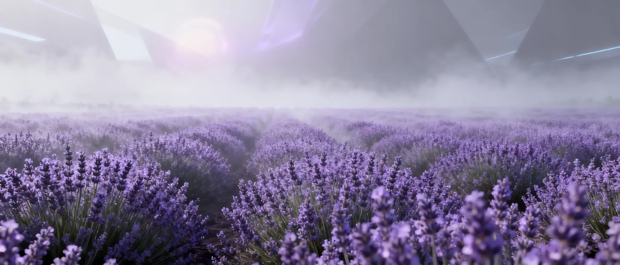 Virtual Lavender: Ethereal Future Purple