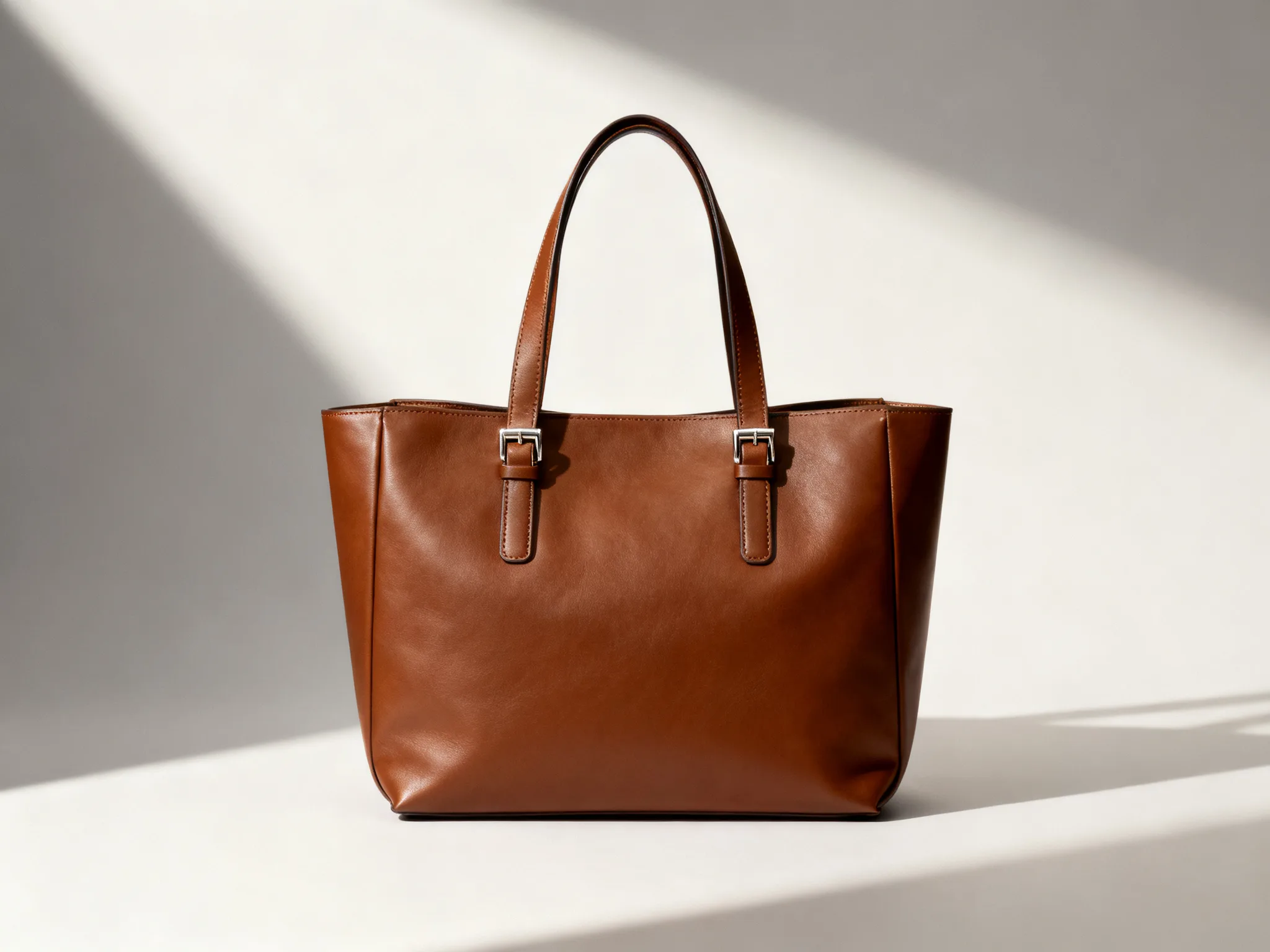 Textured Luxury: Genuine Leather Tote Still Life