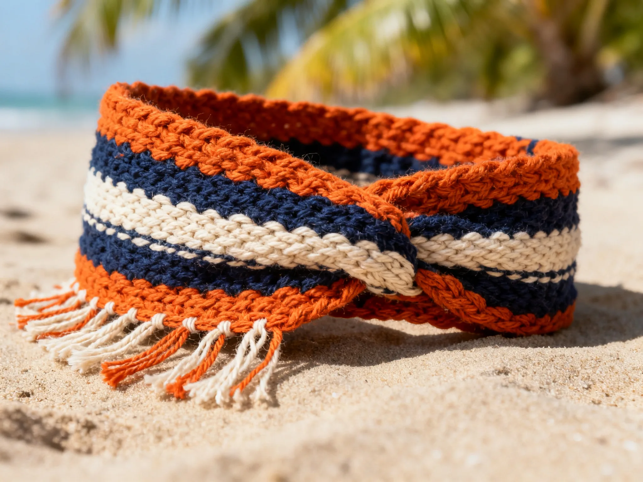 Bohemian Woven Headband: Ethnic Contrasts & Lazy Vacation Vibes